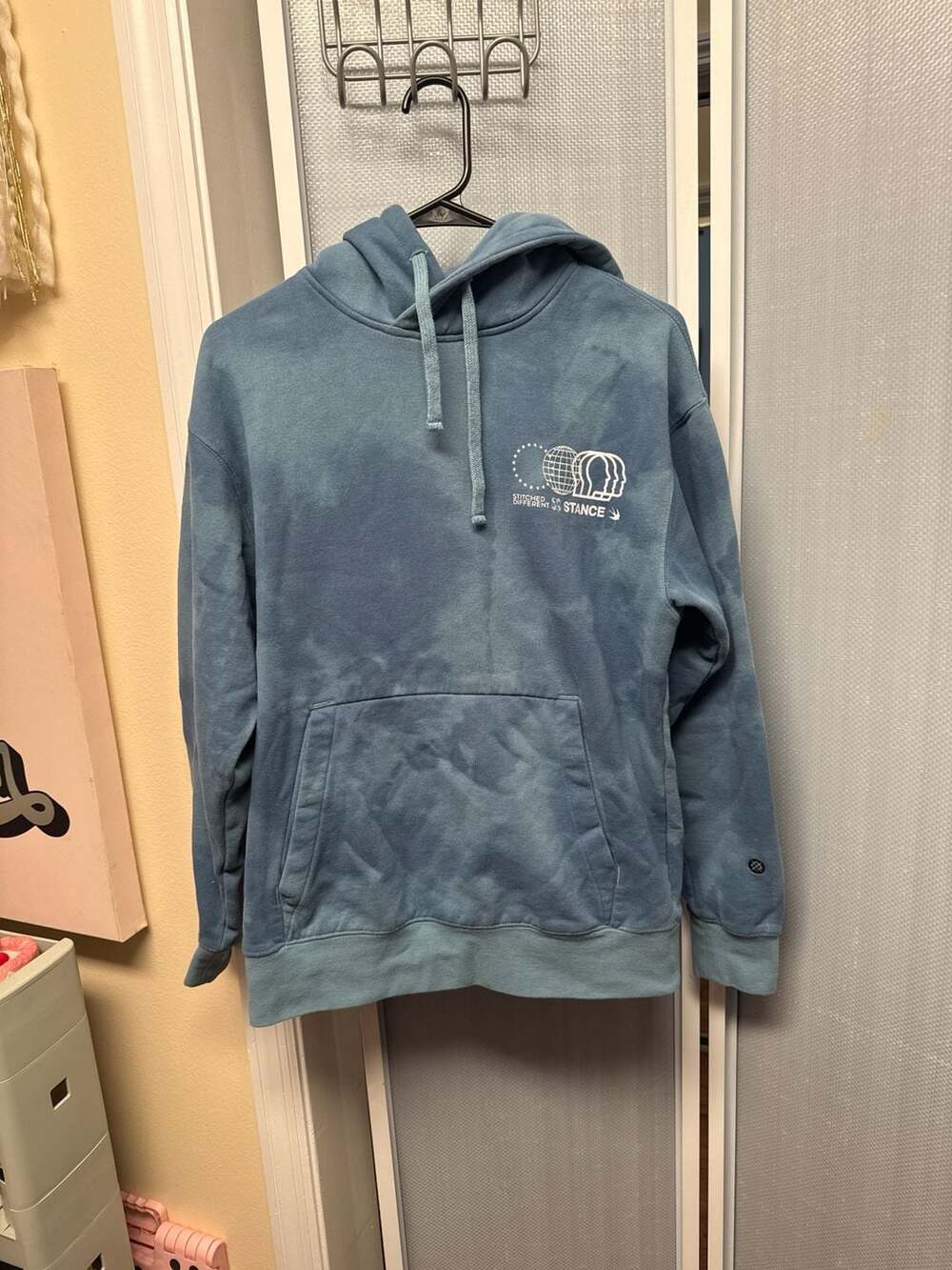 Stance Mercury Hoodie Blue Tie-Dye Pullover Size S